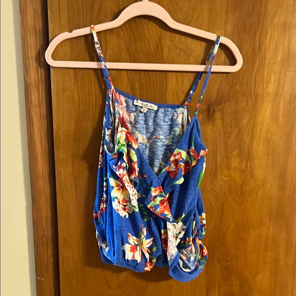 Floral Blue Women's Top
